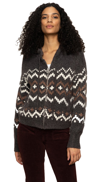 ZIP-UP FAIRISLE HOODIE