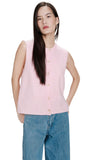 VOLLANDO SLEVELESS CARDIGAN - ROSE
