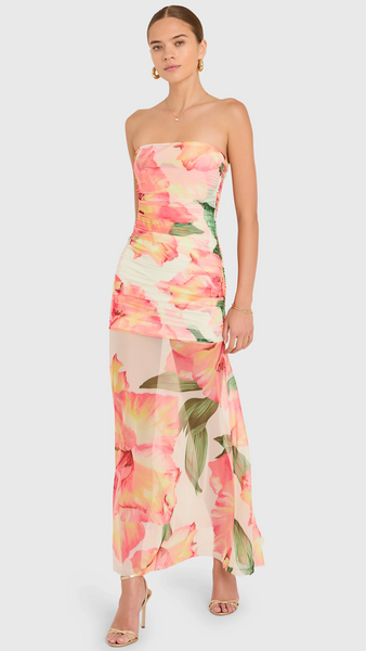 LEO HIBISCUS MAXI DRESS
