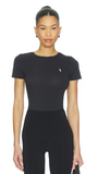 Polo Cotton Short Sleeve Thong Bodysuit