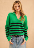 JAMESON STRIPED POLO PULLOVER