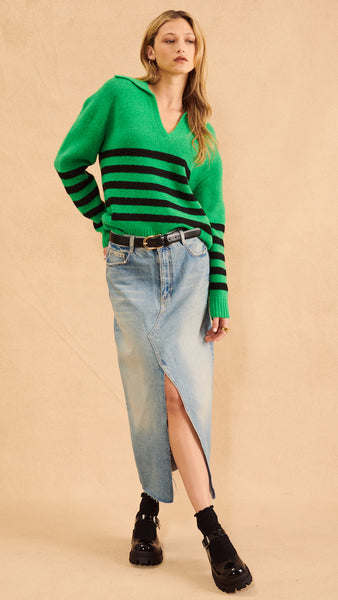 JAMESON STRIPED POLO PULLOVER