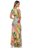OPULENT EDEN CAP SLEEVE LONG DRESS