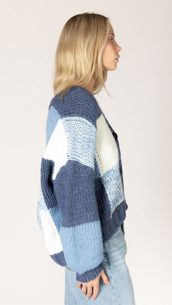 LENNY HAND KNIT DENIM CARDI