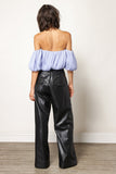 MIKA WIDE-LEG FAUX LEATHER PANTS *LAST ONE -SZ XS*