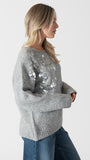 OPAL CREWNECK SWEATER W/SEQUINS