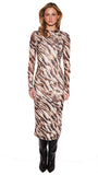 REGINA DRESS IN SHADOW ZEBRA