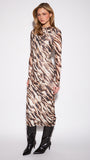 REGINA DRESS IN SHADOW ZEBRA