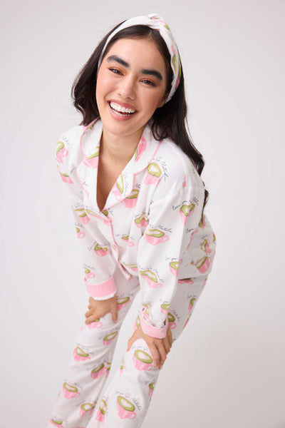 Love 'U' So Matcha Cozy Flannel PJ Set