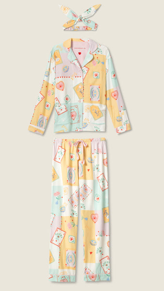 Lucky Me Print Flannel PJ Set