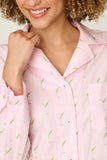 Afterparty Poplin Martini Print Long Sleeve & Shorts PJ Set