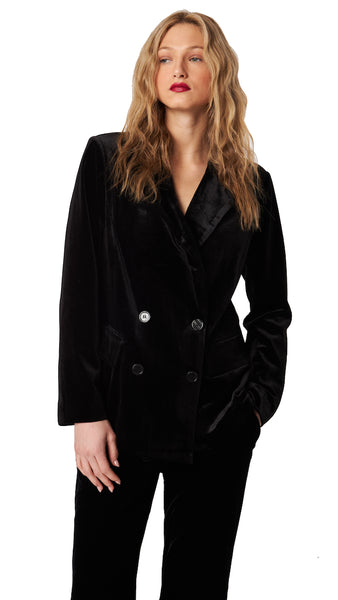 JASPER DOUBLE BREASTED VELVET BLAZER