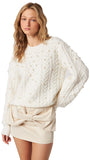 LUX PEARLY CABLE SWEATER