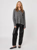 DAVIE CHELSEA GRAY PEPLUM CARDIGAN