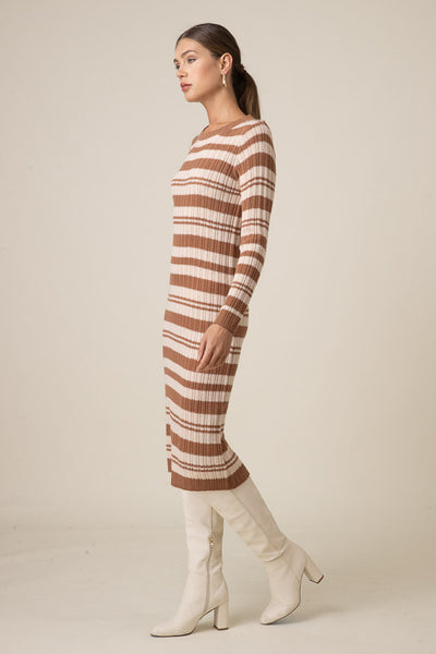 DUO STRIPE SWEATER DRESS