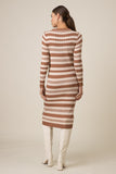 DUO STRIPE SWEATER DRESS