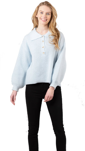 Divine Ribbed Sweater w. Collar