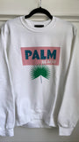 PALM BEACH VINTAGE STUDDED JET-SETTER SWEATSHIRT - WHITE