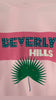 BEVERLY HILLS VINTAGE STUDDED JET-SETTER SWEATSHIRT - PINK